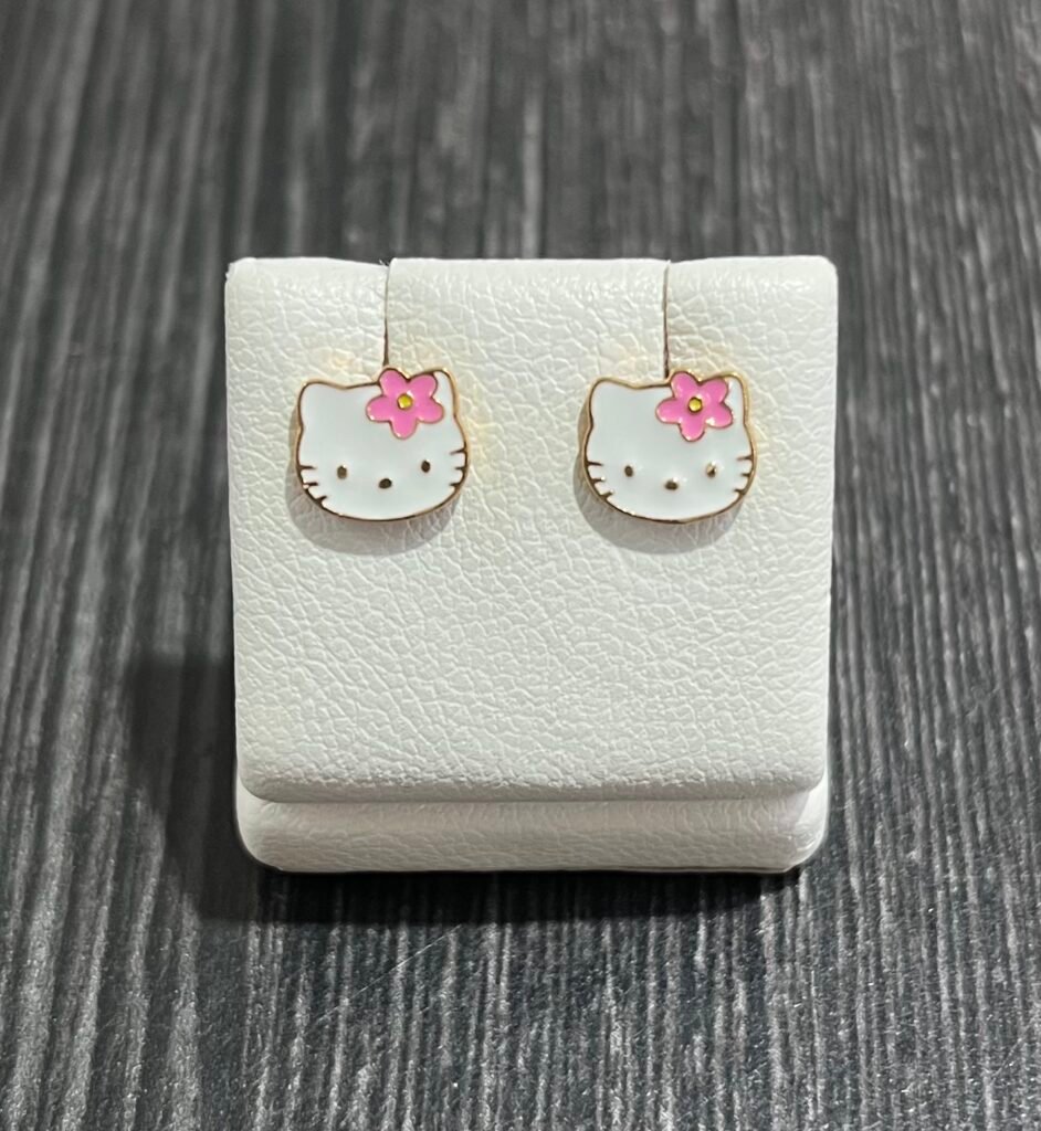 Hello Kitty Pink kids earrings