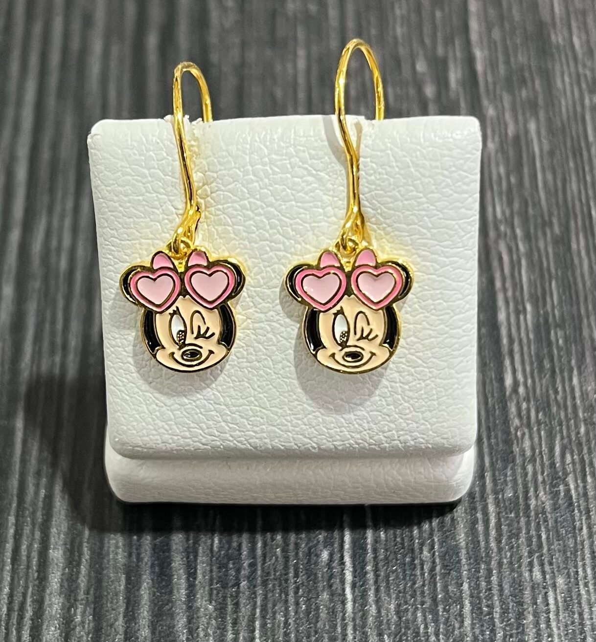 Minnie Pink Heart Kids Earrings