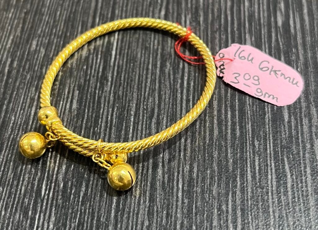 Round Kids Bracelet YG 2Bells