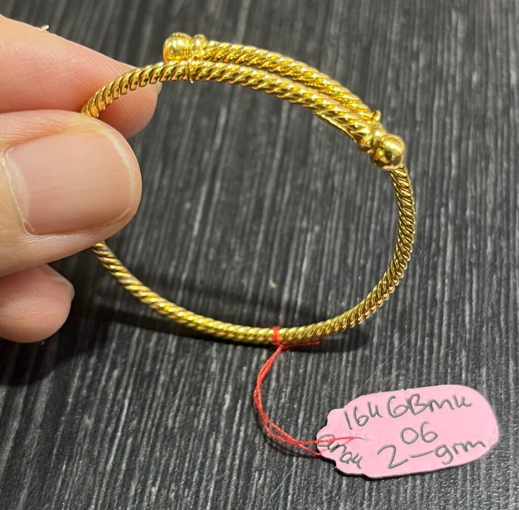 Round Kids Bracelet YG Plain
